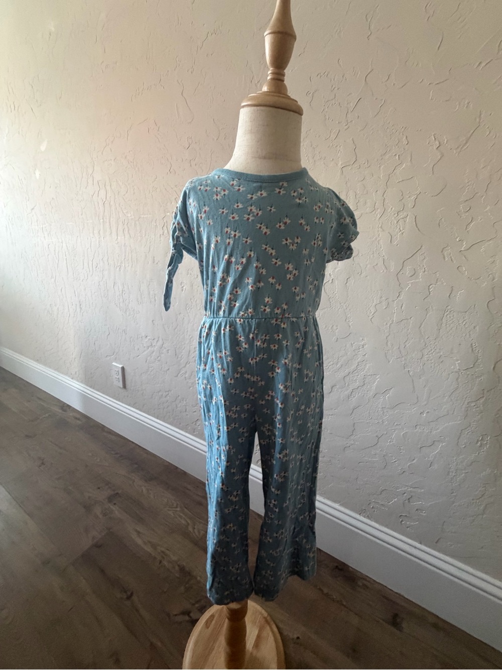 Tea Blue Floral Kids Jumpsuit